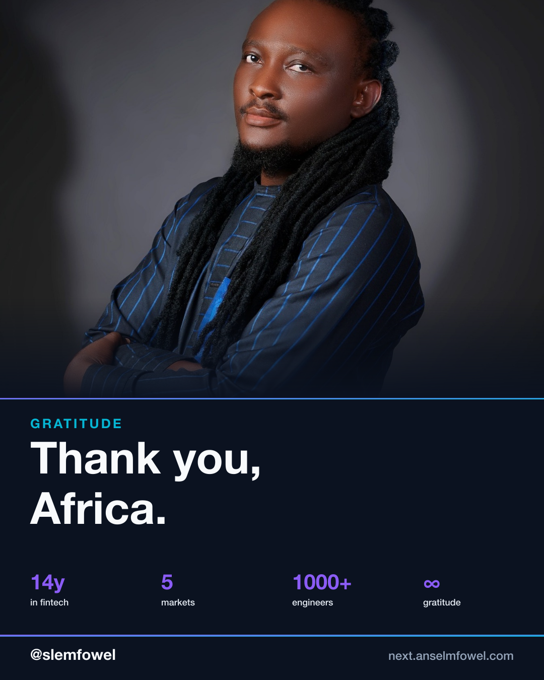 Thank you · community shout-out — Anselm Fowel