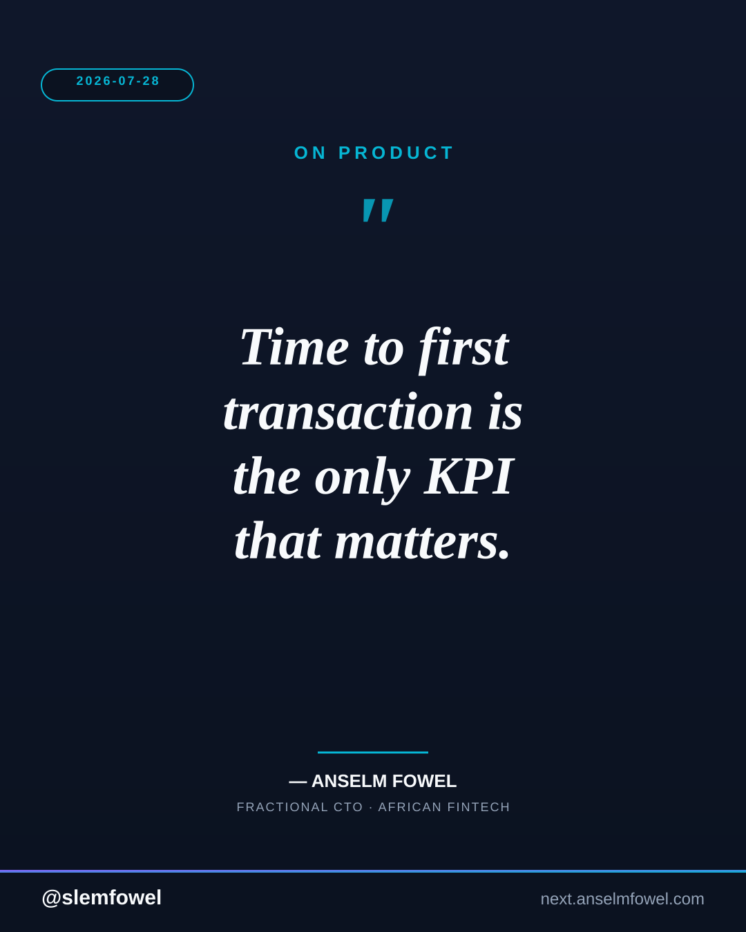ON PRODUCT — Anselm Fowel